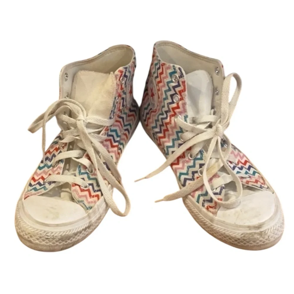 Converse All Star CTAS High Top Zig-Zag Aztec Print Sneaker Juniors Size 5